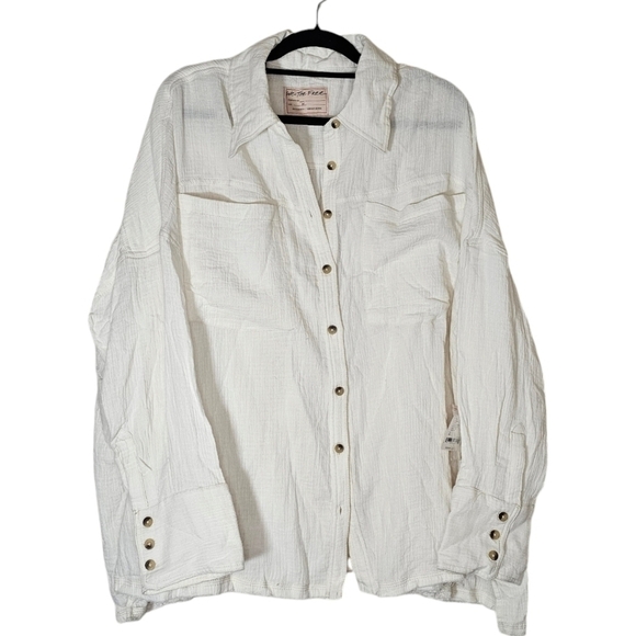 FREE PEOPLE We The Free Cardiff Top in Optic White•Size Medium•NWT - Picture 11 of 12